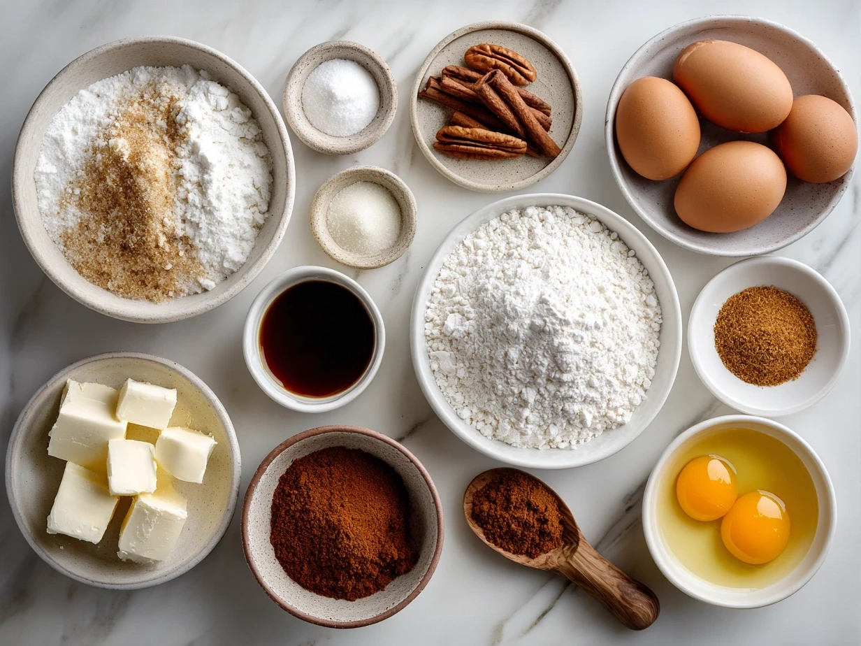 Ingredients for making Apple Cider Donuts
