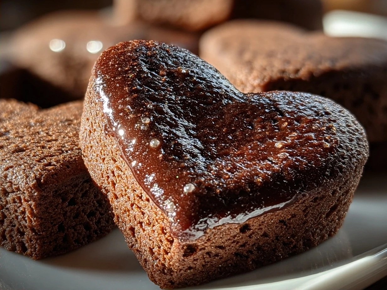 Finished Chocolate Cut-Out Heart Cookies arranged on a plate, decorated and ready to enjoy