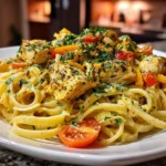 Close-up of homemade Cajun Chicken Pasta
