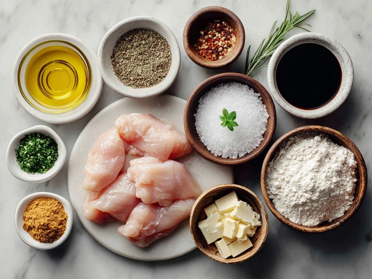 Ingredients for Crispy Chicken Tenders with Dipping Sauce