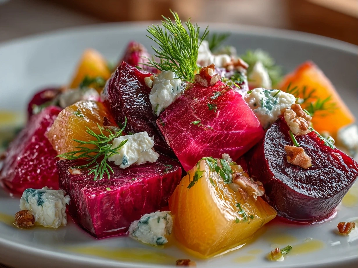Fresh roasted beet salad