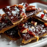 Home cook, taken with iPhone 14. Close-up slight angle of freshly prepared Chocolate Date Bark on white plate. Mouthwatering --ar 4:3 --style raw --s 220