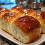Homemade Japanese Milk Bread Rolls close-up