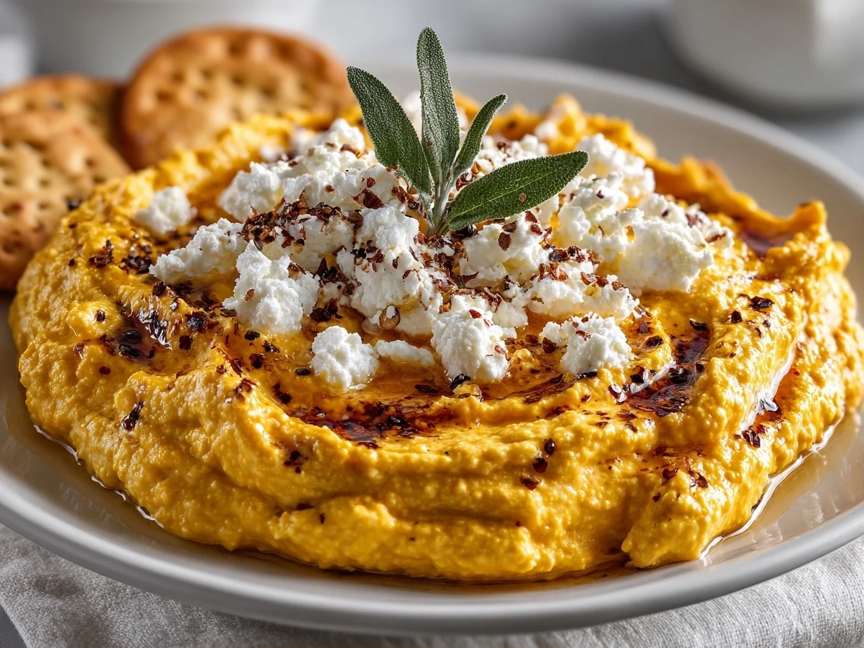 Homemade Pumpkin Whipped Feta Dip