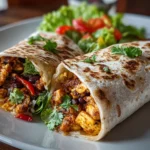 Homemade Vegan Burrito Wraps Close-up