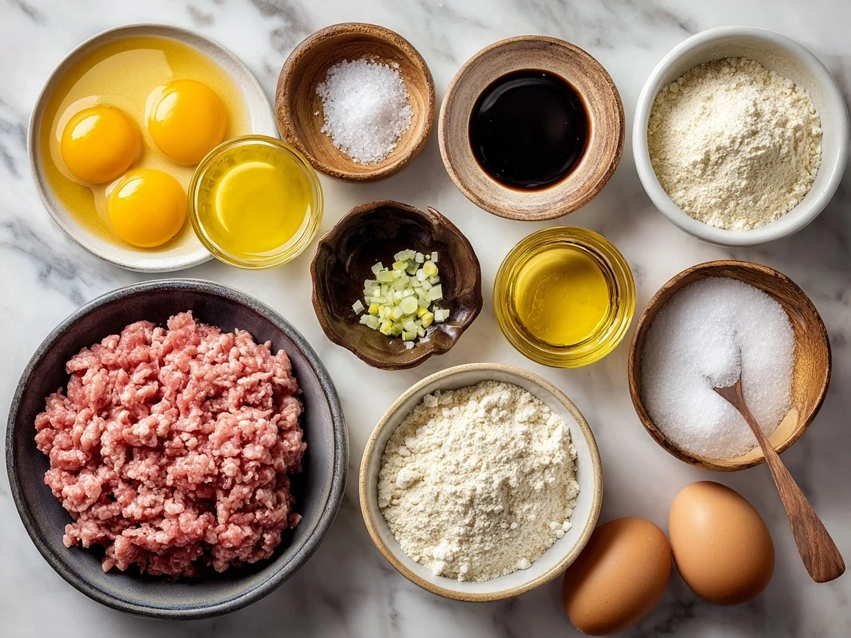 Ingredients for Honey Garlic Ground Turkey including ground turkey, honey, garlic, soy sauce, olive oil, and spices