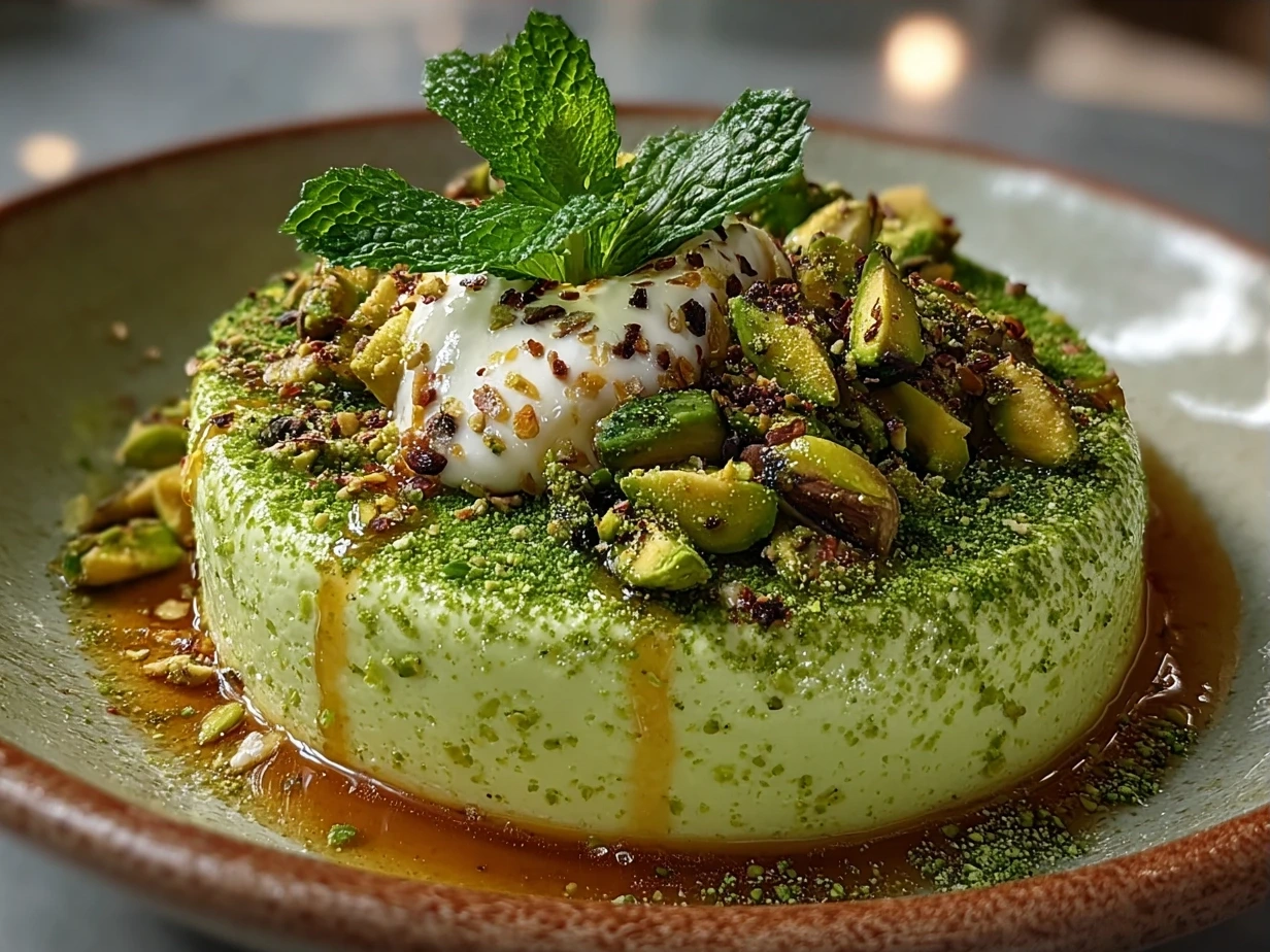 Finished Pistachio Lush Dessert with creamy pistachio pudding layers, whipped topping, and garnished with pistachios and cherries