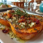 Simanim Stuffed Butternut Squash plated