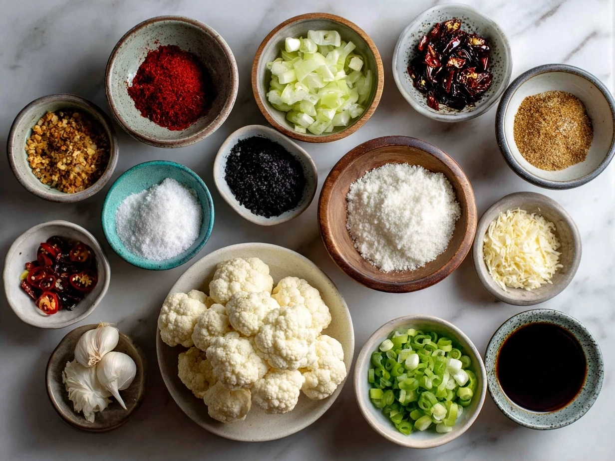 Ingredients for Spicy Korean Cauliflower Dish