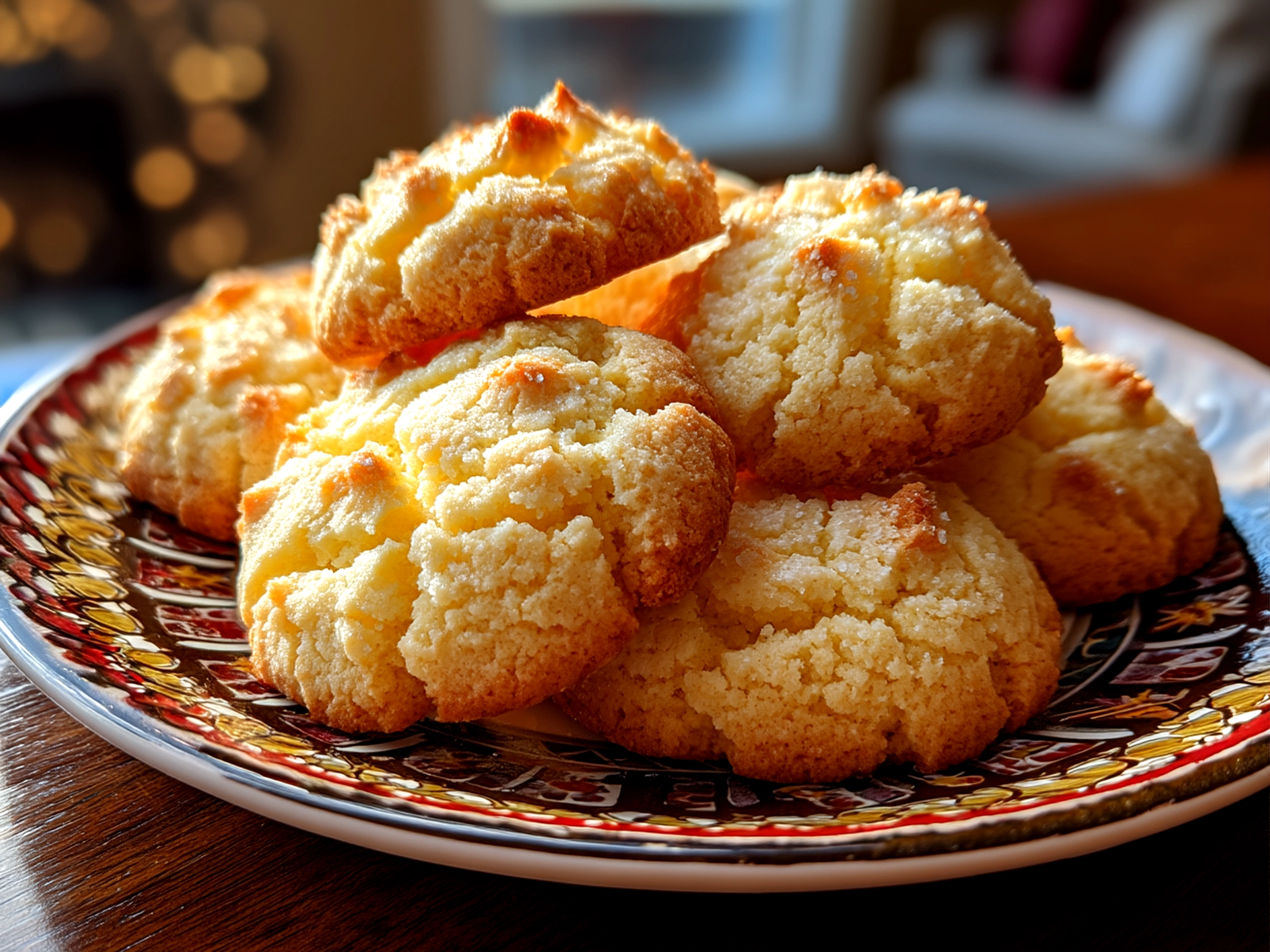 Freshly baked Whipped Shortbread Cookies served