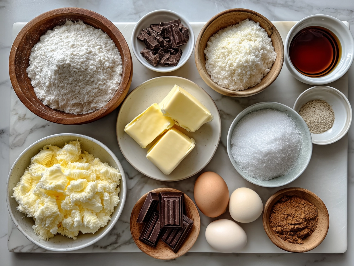 Ingredients for Whipped Shortbread Cookies